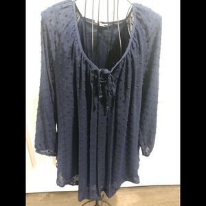 Navy blue blouse
